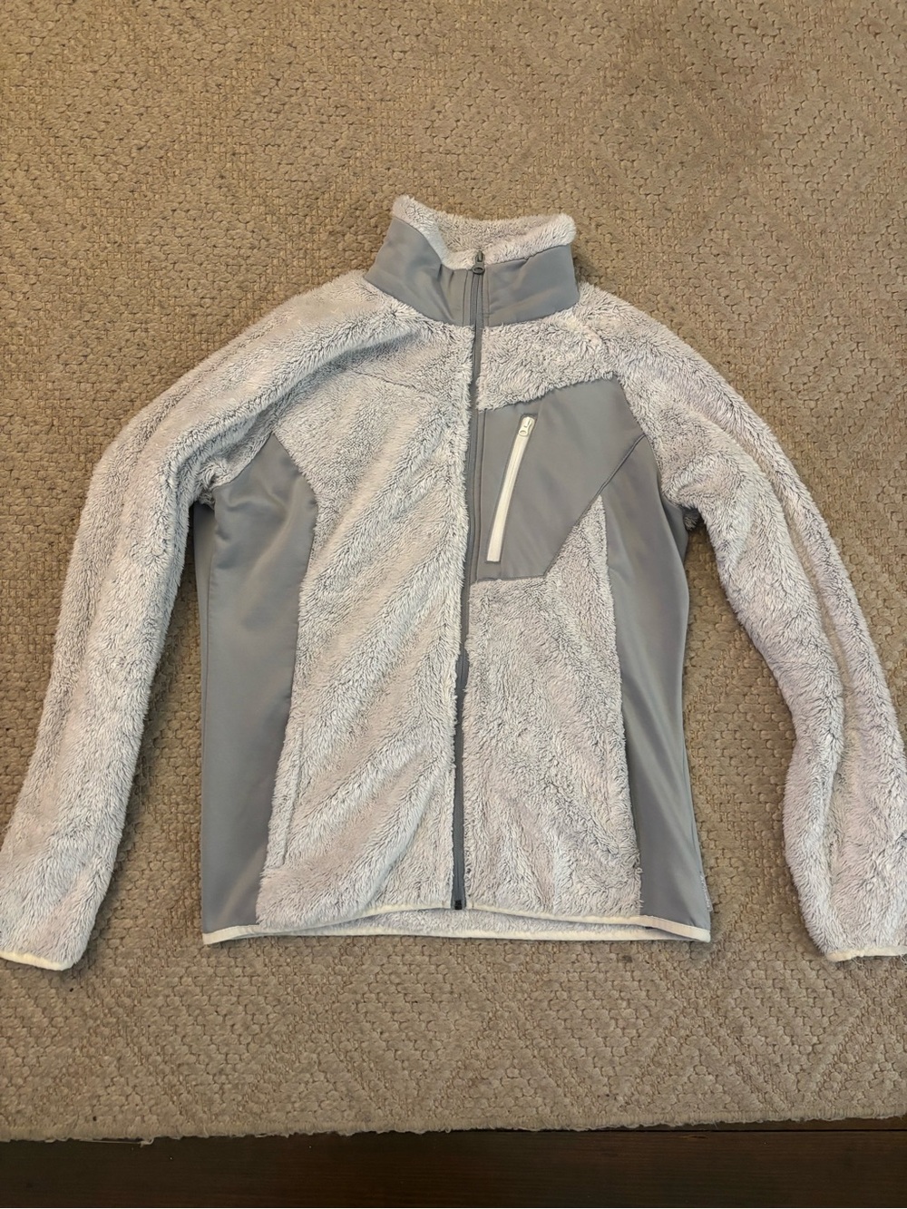 Columbia Light Gray Sherpa Fleece Jacket